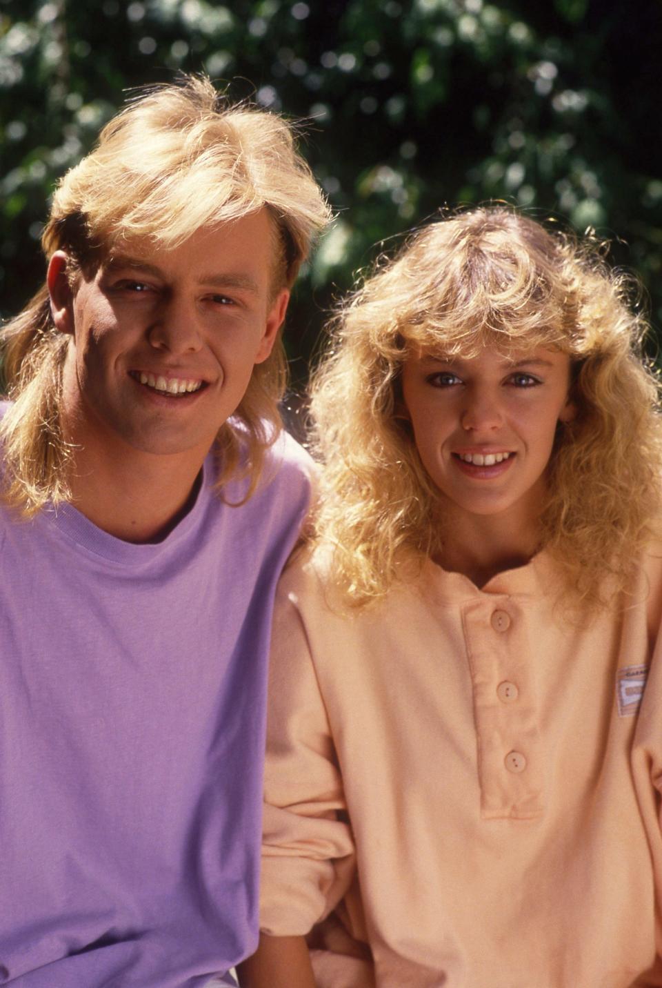 Jason Donovan and Kylie Minogue as Neighbours sweethearts - Getty