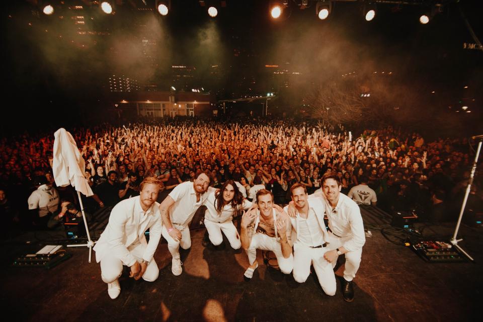The Maine onstage at 8123 Fest at Civic Space Park in 2019.