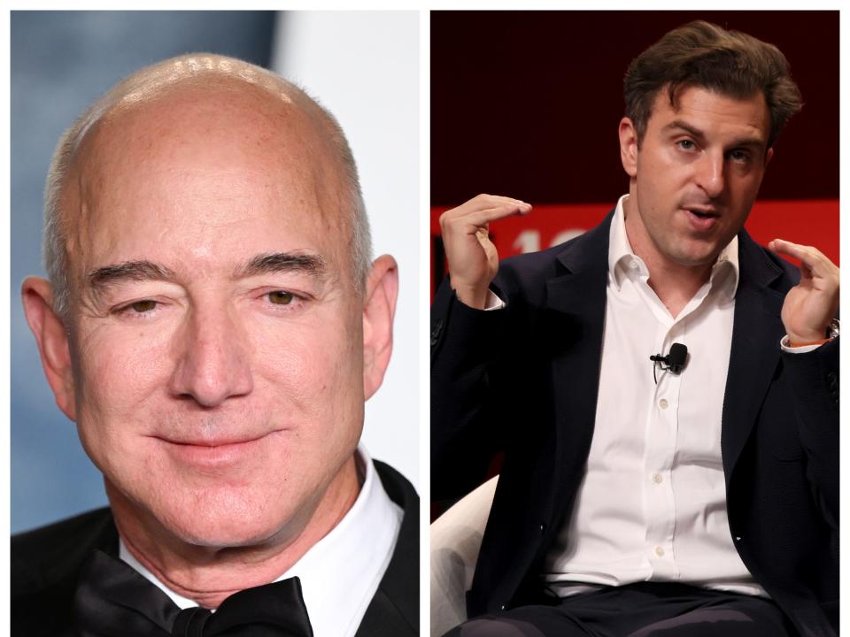 Jeff Bezos and Brian Chesky