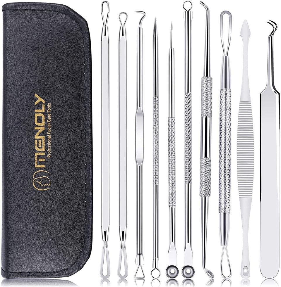 Menoly Blackhead Remover Pimple Popper Tool Kit; best blackhead remover tools