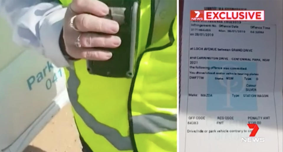 The pair showed rangers Rob’s wheelchair hoping for leniency on the hot day, but rangers were’t swayed and issued a $130 fine. Source: 7 News