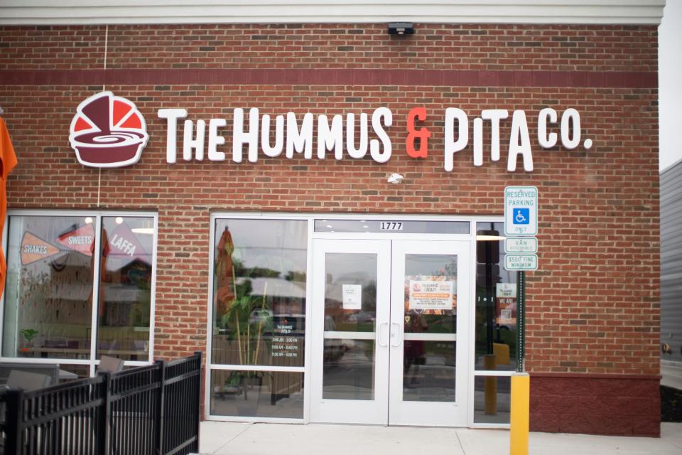 May 5, 2022; Hilliard, Ohio, USA; The Hummus & Pita Co. in Hilliard appears to have closed.