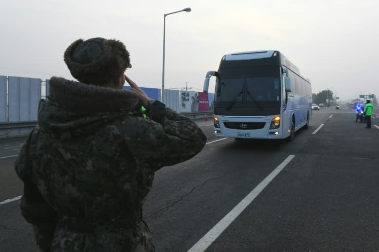 The meeting is taking place on the southern side of the border truce village of Panmunjom