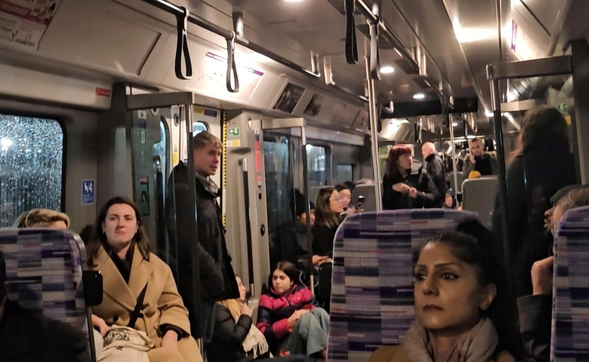 Passengers were stranded for hours inside trains stuck on the Elizabeth Line last Thursday (via REUTERS)