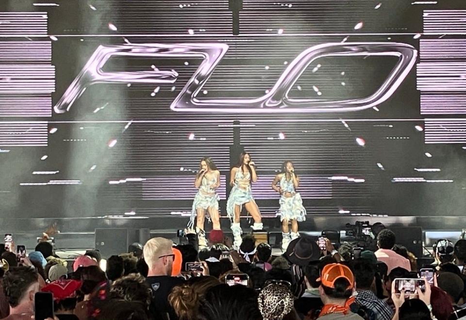 British girl group FLO peformed the Coachella Valley Music and Arts festival on Sunday, April 21.