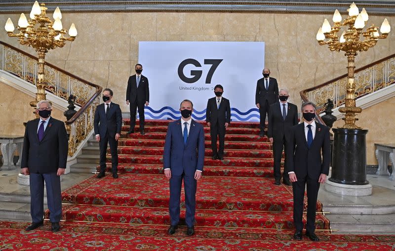 G7 foreign ministers convene in London for the first face-to-face meeting in two years