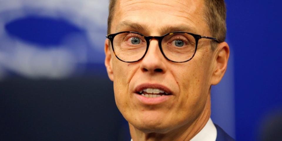 Alexander Stubb attends a press breefing at the European Parliament in Strasbourg, France, October 2, 2018.