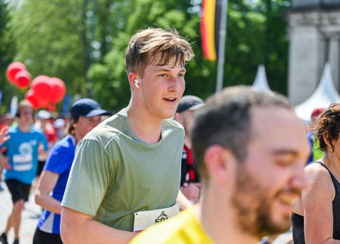 Emmanuel de los belgas en una carrera