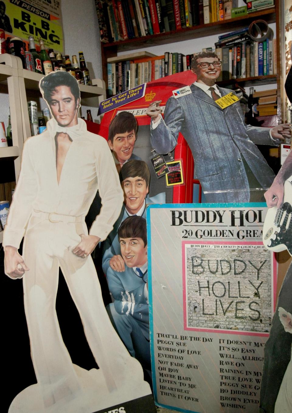 A look at some of the music cardboard cutouts in Ron Hall's collection on Aug. 8, 2008.