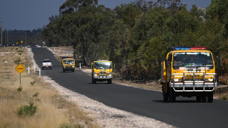 TARA, AUSTRALIA - NewsWire Photos - OCTOBER 31, 2023. A property destroyed by a bushfire near Tara, Queensland, about 300 kilometres west of Brisbane. Fire fighters have been battling multiple bushfire in Queensland and NSW. Picture: NCA NewsWire / Dan Peled