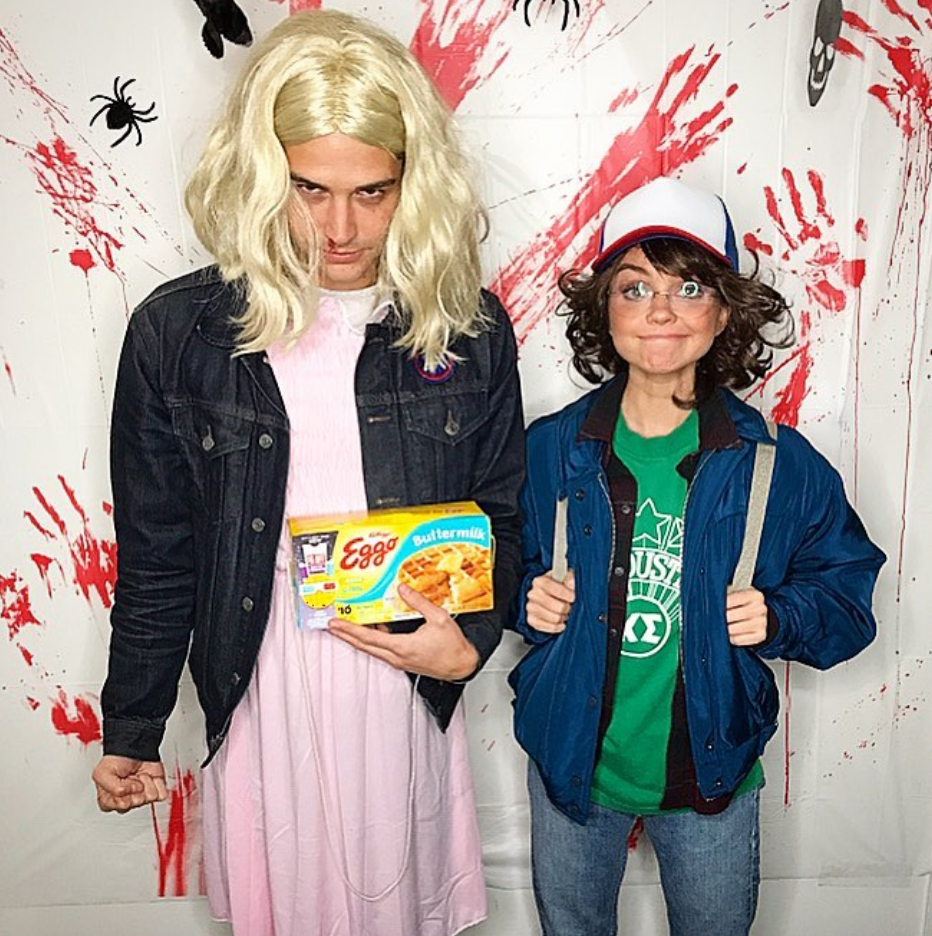 <p>The <em>Modern Family</em> actress had the internet buzzing this weeked when she posted this pic with <em>Bacherlor in Paradise</em>‘s Wells Adams, who seemed to be her date for Halloween this year. “#strangerthings have happened,” she wrote coyly, as the couple dressed up as characters from the Netflix show. (Photo: <a rel="nofollow noopener" href="https://www.instagram.com/p/Ba0tj2plcdW/?taken-by=sarahhyland" target="_blank" data-ylk="slk:Sarah Hyland via Instagram;elm:context_link;itc:0;sec:content-canvas" class="link ">Sarah Hyland via Instagram</a>) </p>