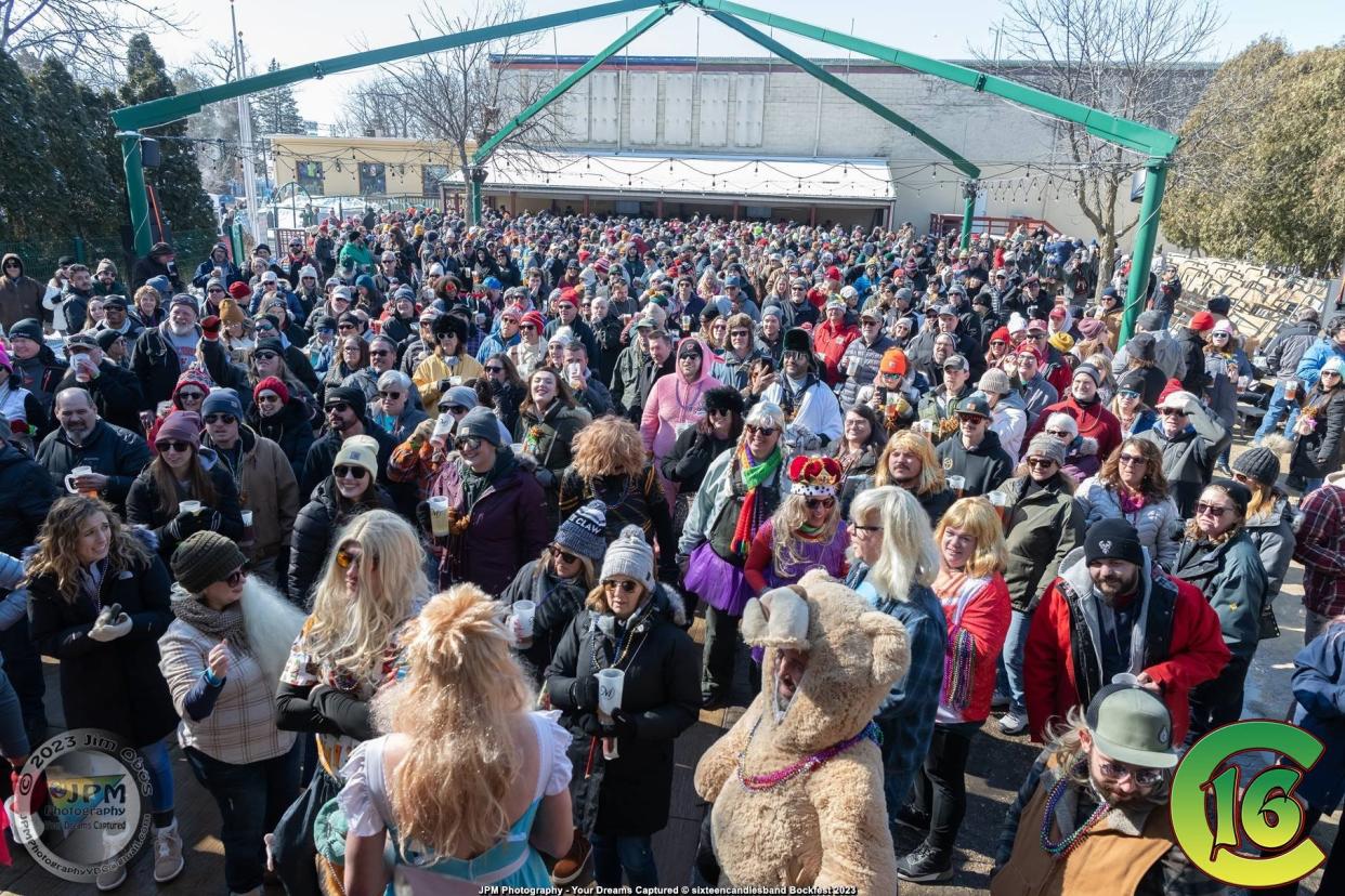 The crowd at Capital Brewery's Bockfest 2023 outdoor beer festival and live music event.