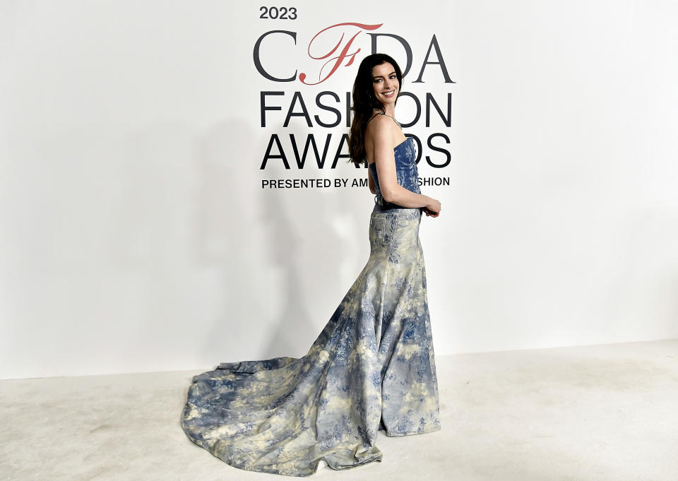 Anne Hathaway attends the CFDA Fashion Awards at the American Museum of Natural History on Monday, Nov. 6, 2023, in New York. (Photo by Evan Agostini/Invision/AP)