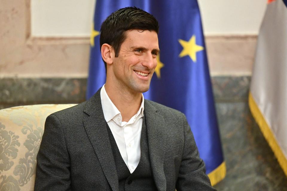Novak Djokovic, pictured here during a meeting with the Serbian President.