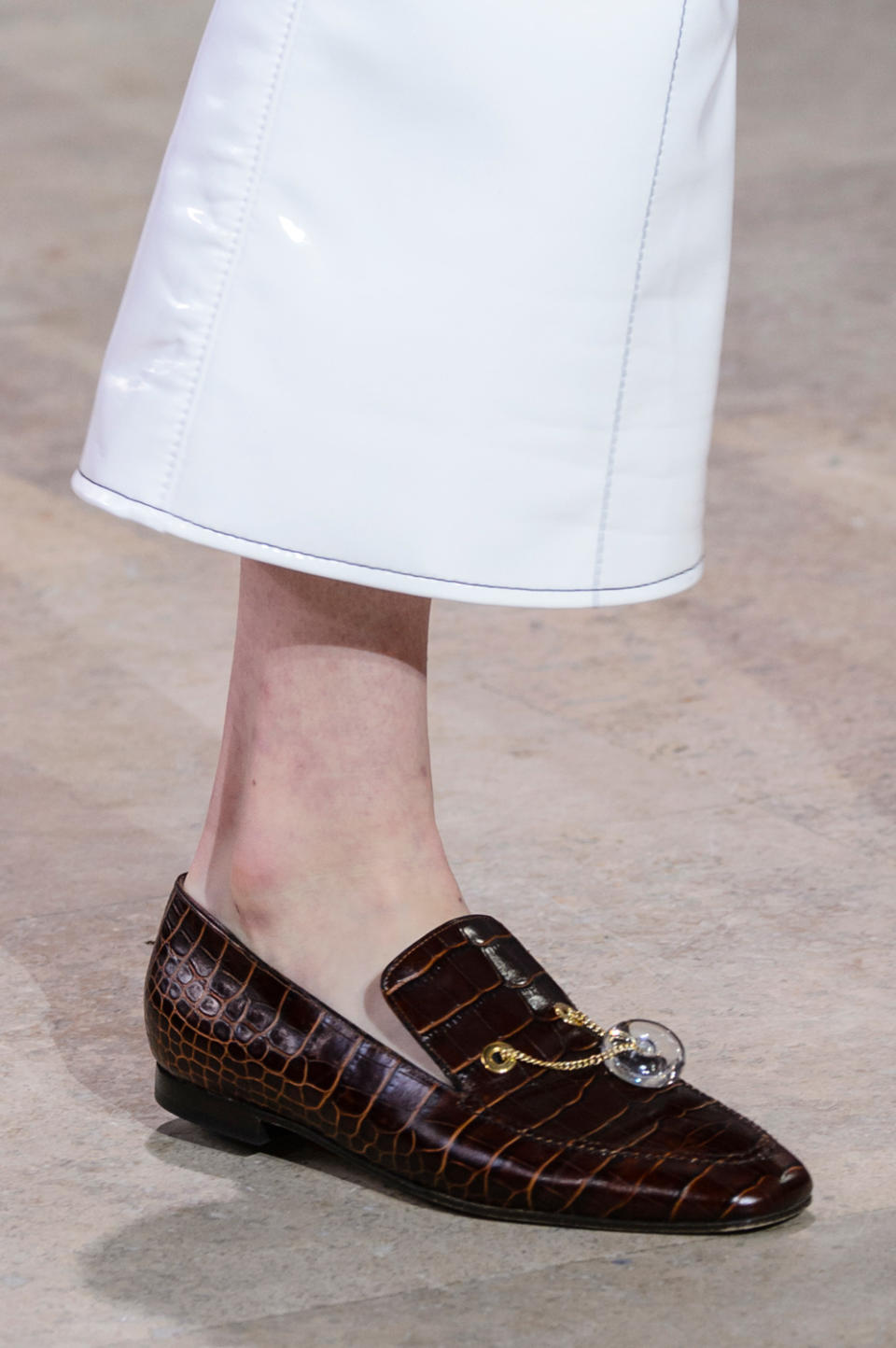 Brown Croc-Style Loafers, Ellery Fall/Winter 2017