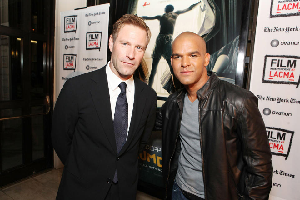 The Rum Diary 2011 LA Premiere Aaron Eckhart Amaury Nolasco