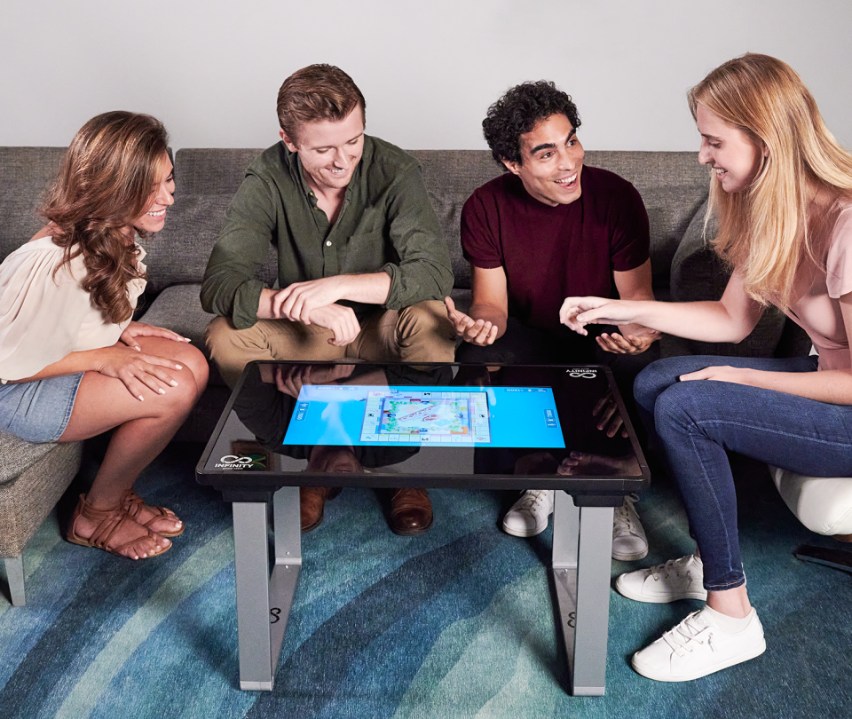 Game on: The Infinity Game Table features the likes of Monopoly, Scrabble and Snakes and LaddersArcade 1Up