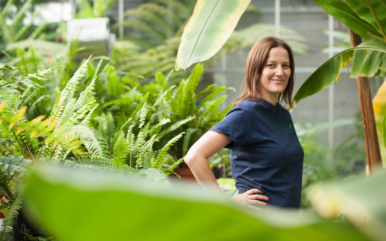 Lara Jewitt, nurseries manager, in one of the tropical fern rooms - Rii Schroer