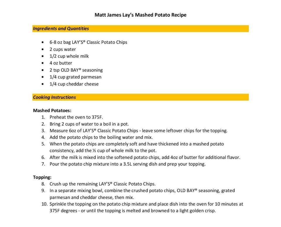 Matt James recipe