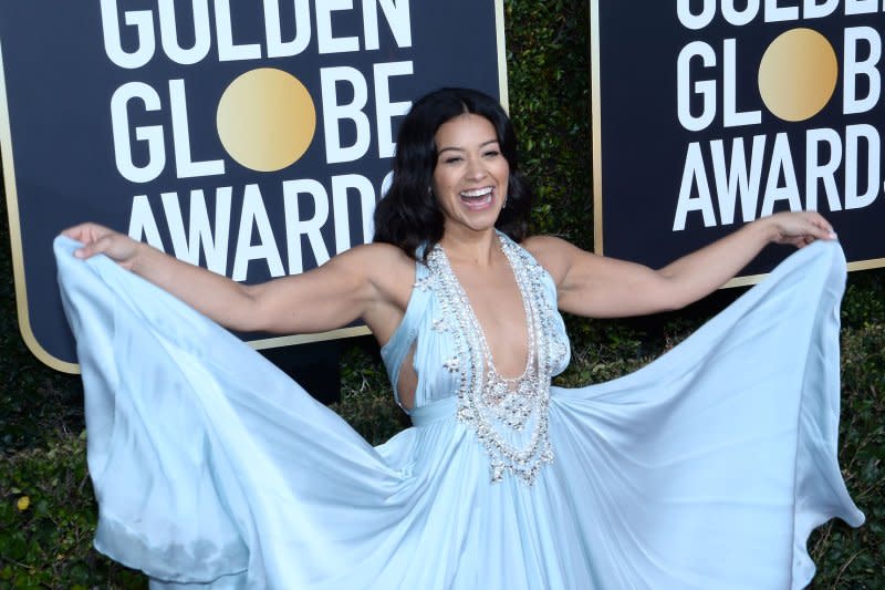 Gina Rodriguez attends the Golden Globe Awards in 2019. File Photo by Jim Ruymen/UPI