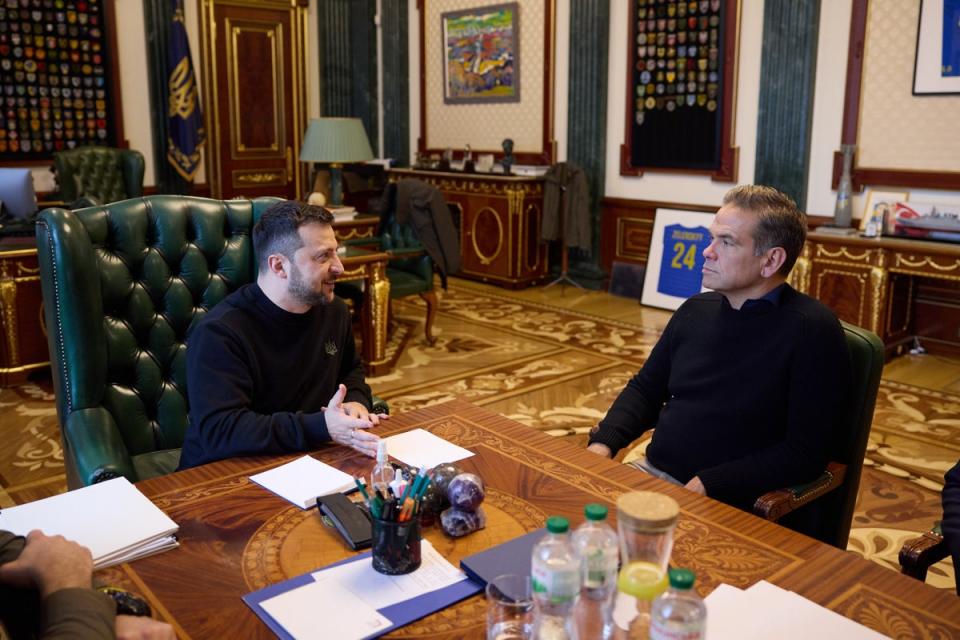 Lachlan Murdoch met with Ukrainian president Volodymyr Zelensky over the weekend (Office of the Ukrainian President)