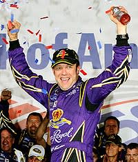 Matt Kenseth celebrates his third win of the season