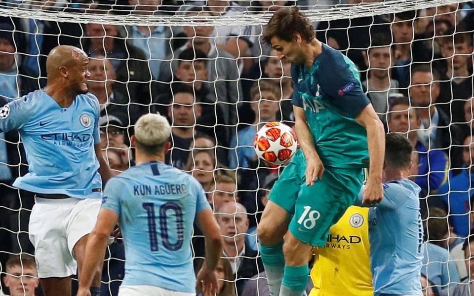 Llorente steers home the decisive goal of a pulsating Champions League tie at the Etihad - Action Images via Reuters