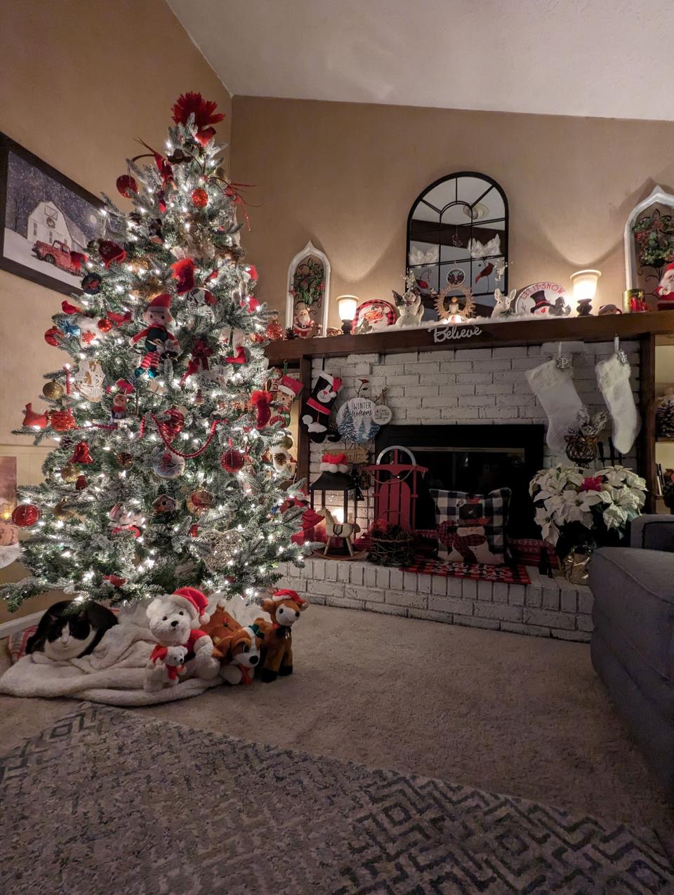 “Tuxedo Kitty Old Fashion Christmas” by Janet Konicek of Westerville