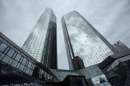 The Deutsche Bank headquarters are pictured in Frankfurt