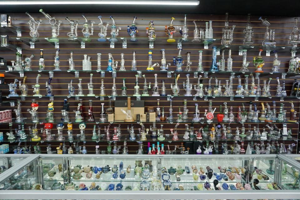 The inventory at Boynton Beach's 101 Smoke Shop includes more than 1,200 square feet of products.