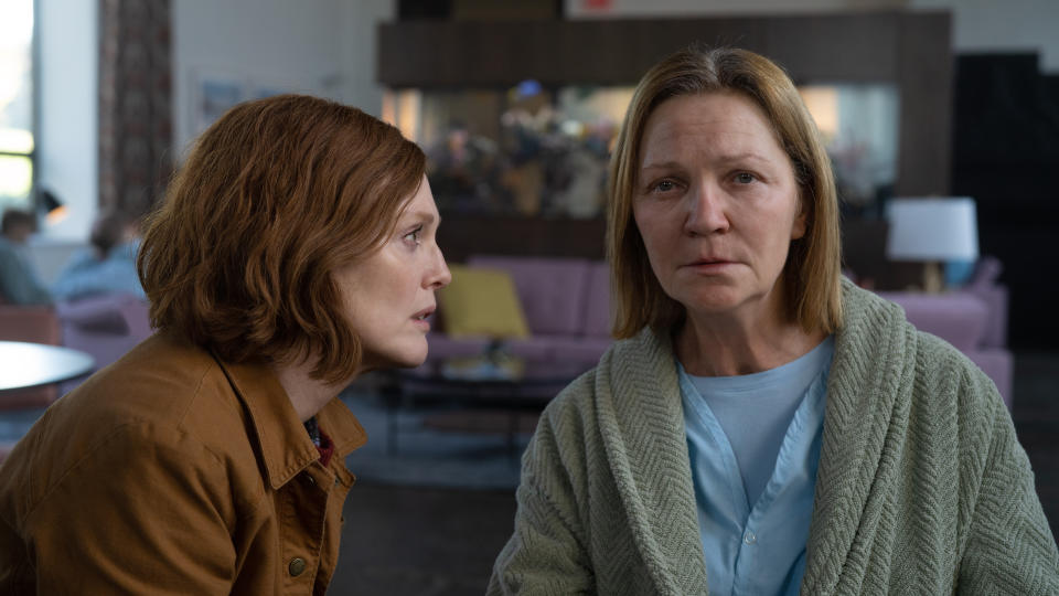 Joan Allen says she enjoyed working with Julianne Moore on 'Lisey's Story'. (Apple TV+)