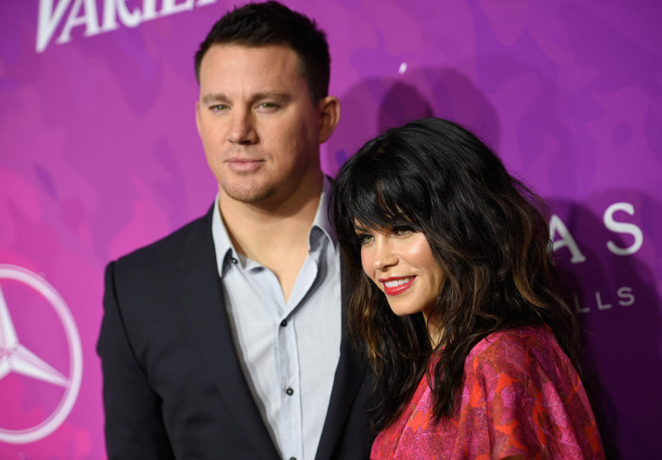 Closeup of Channing Tatum and Jenna Dewan