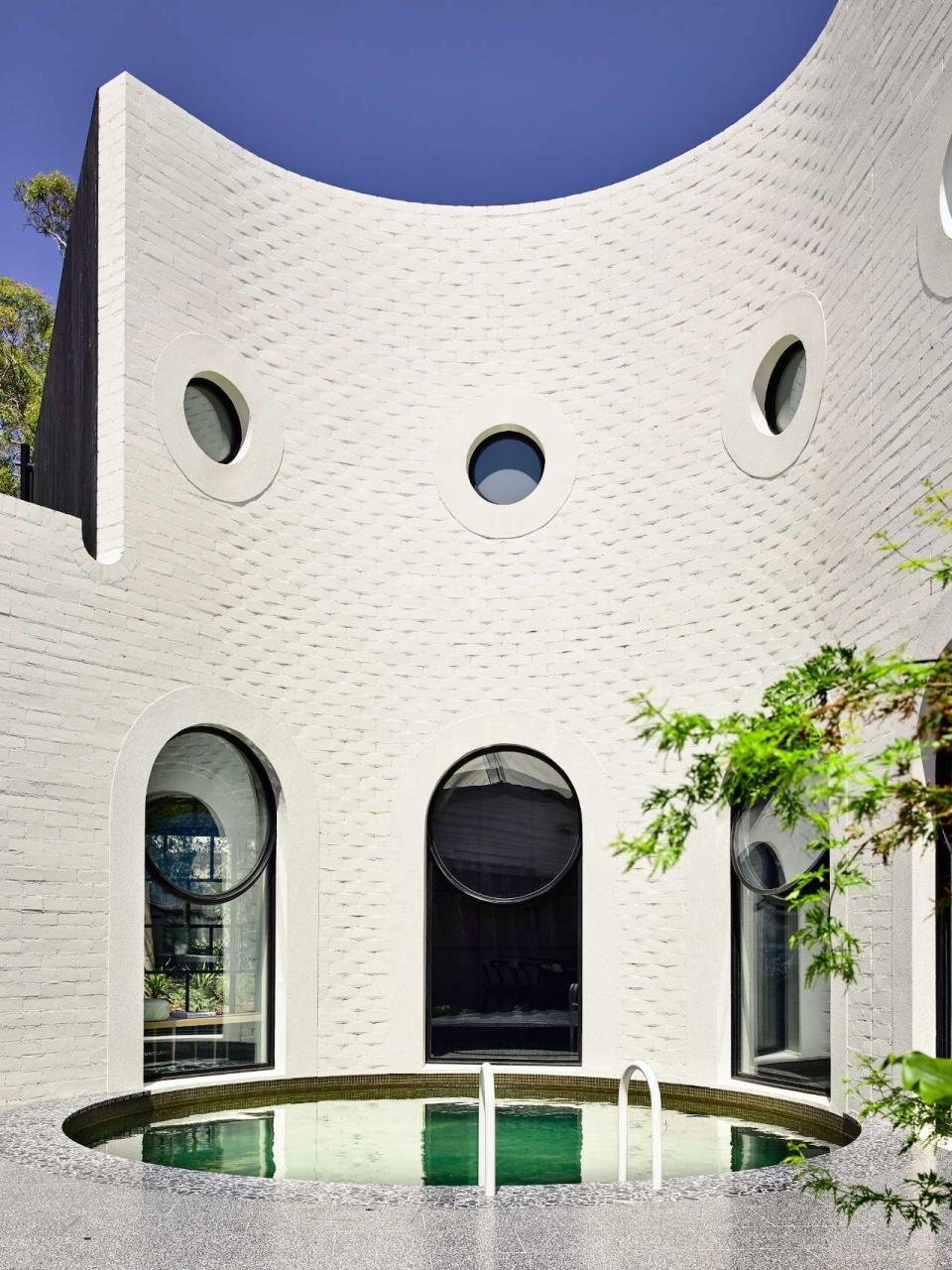 Just a few of the archways that grace the modern addition of Melbourne's historic Caroline House.