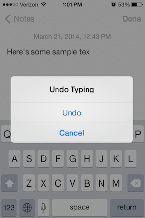 undo typing