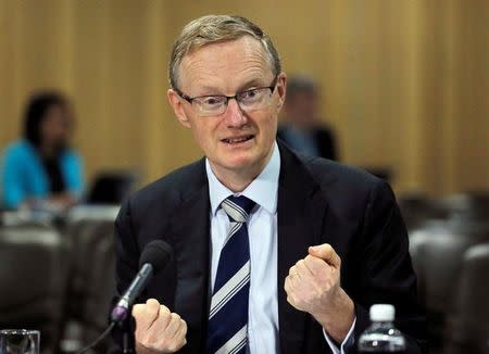 FILE PHOTO - Australia's new Reserve Bank of Australia (RBA) Governor Philip Lowe speaks at a parliamentary economics committee meeting in Sydney, September 22, 2016. REUTERS/Jason Reed