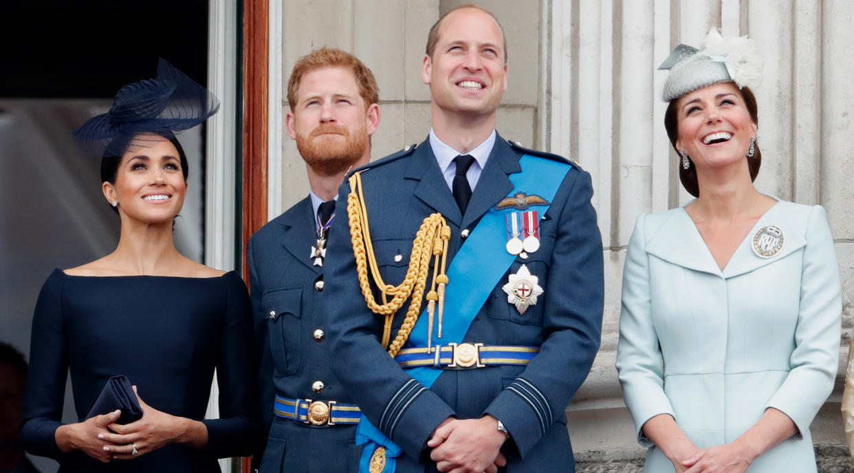 Meghan, Harry, William y Kate. PureWow