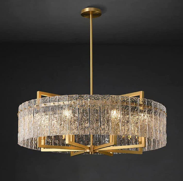 gold and glass chandelier