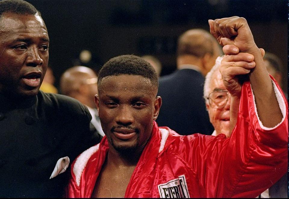 3 Apr 1995: Pernell Whitaker stands in the ring before a fight against Julio Cezar Vasquez. Whitaker won the fight. Mandatory Credit: Simon Bruty /Allsport