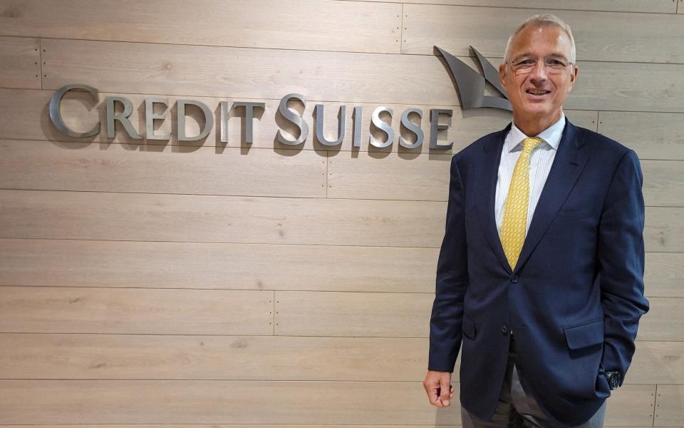 Старшыня Credit Suisse Аксель Леман - REUTERS/Anshuman Daga