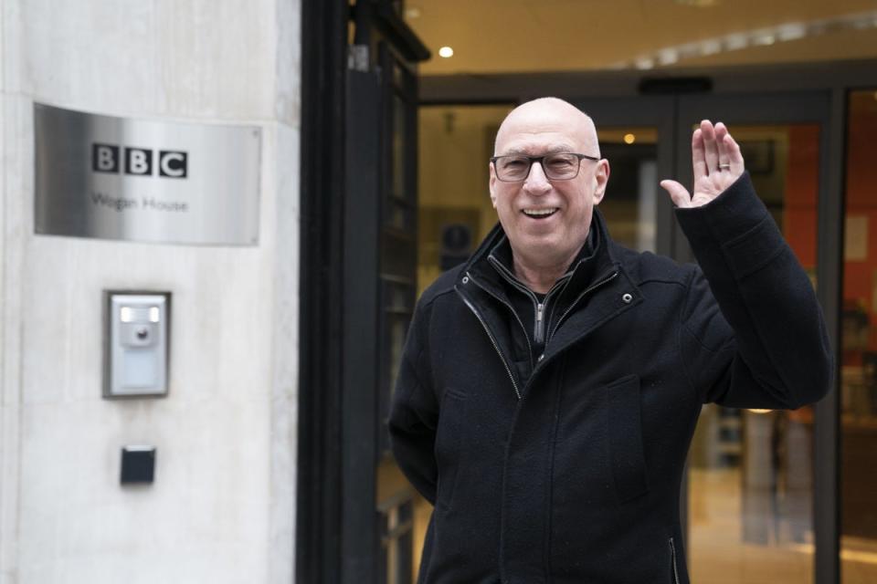 Bruce on his last day presenting his BBC Radio 2 show (Kirsty O’Connor/PA) (PA Wire)