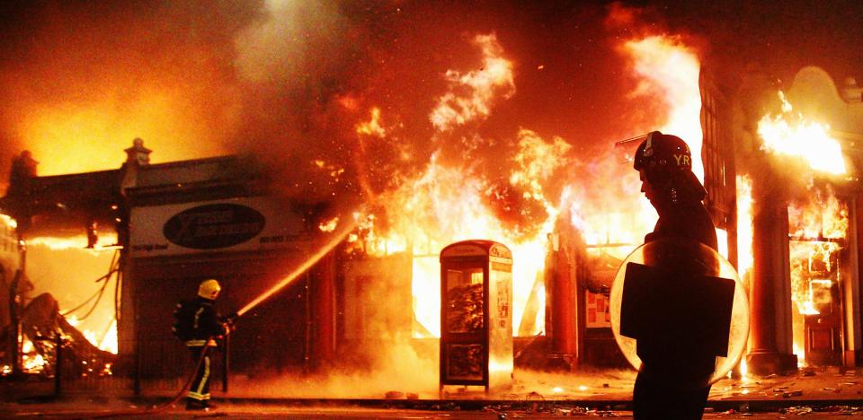 File photo of riot police on the streets in Tottenham, north London as trouble flared. (Lewis Whyld/PA) (PA Archive)