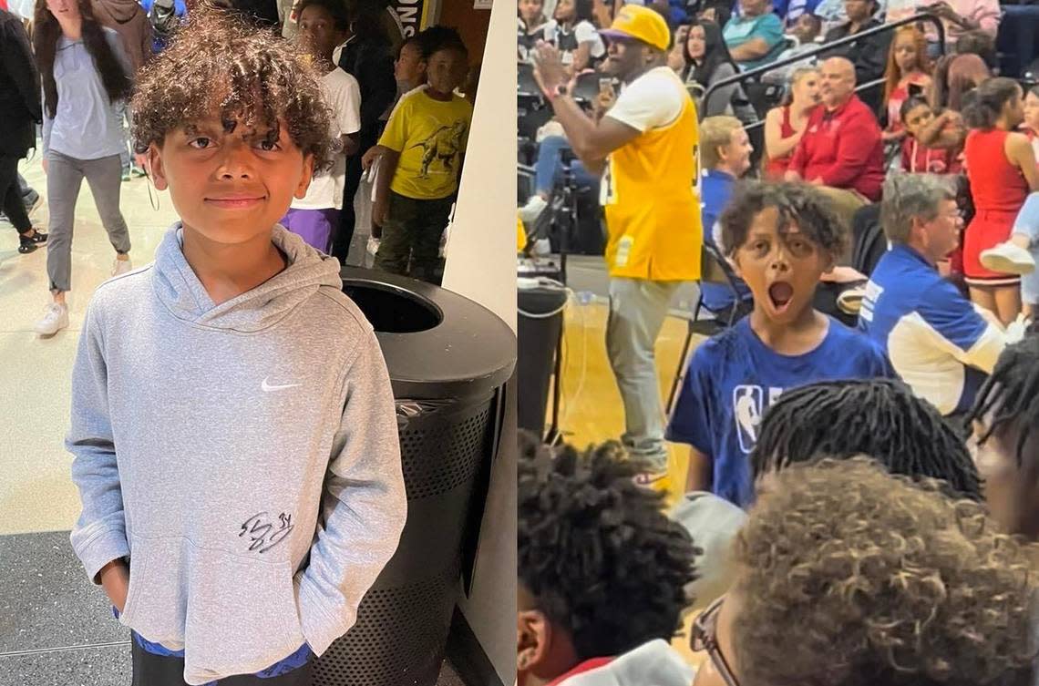 Teddy, a 10-year-old Peterson Elementary student, was left in awe when NBA legend Shaquille O’Neal called him over for an autograph and picture at Koch Arena on Saturday.