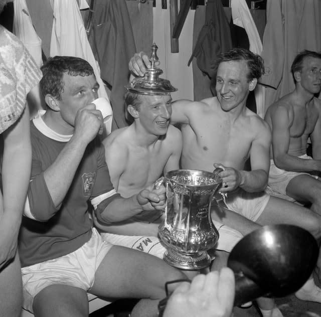 Denis Law (centre)