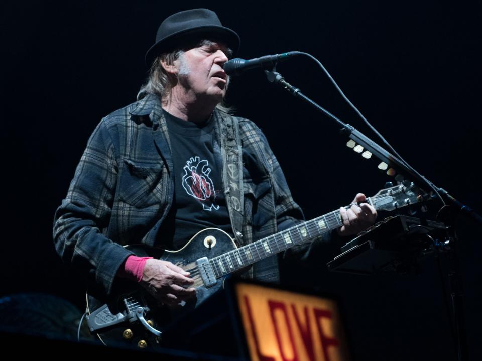 Young on stage in 2018 (AFP via Getty Images)