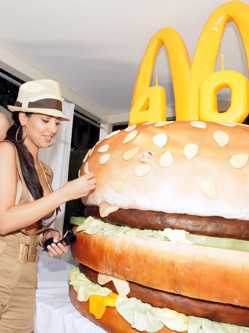 Kim Kardashian during McDonald's Big Mac 40th Birthday Party at Project Beach House in Malibu, CA on July 27, 2008. (Photo by Chris Polk/FilmMagic)