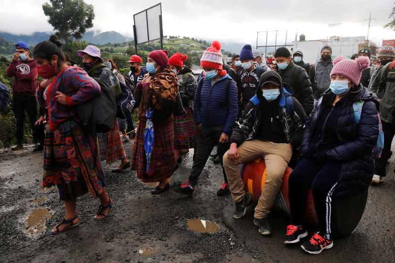 Protest demanding resignation of Guatemalan President Giammattei and Attorney General Porras in San Cristobal Totonicapan