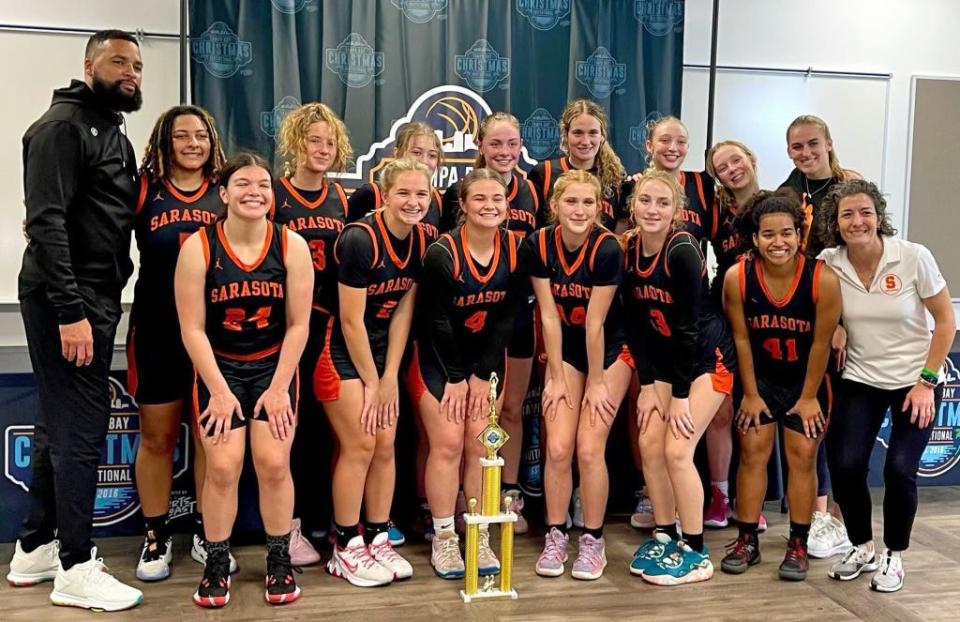 The Sarasota High girls basketball team won the Tampa Bay Invitational on Saturday in Tampa