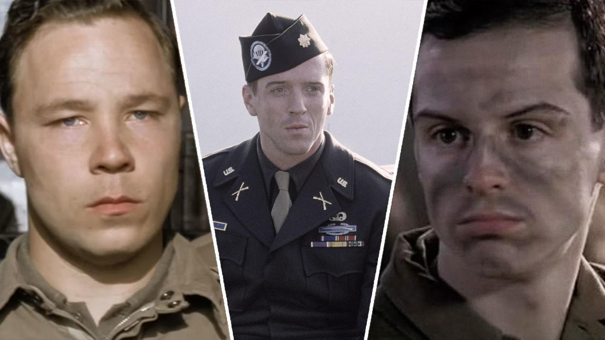 Band of Brothers saw Damian Lewis (centre) lead a large ensemble cast with many actors who have gone on to become superstars like Andrew Scott and Stephen Graham. (HBO)