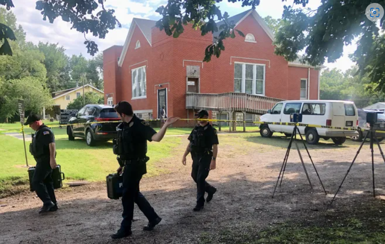 Topeka police responded Aug. 13 to the scene where 92-year-old Lois Brown was fatally stabbed outside Ebenezer Baptist Church, 2535 S.E. Ohio Ave.