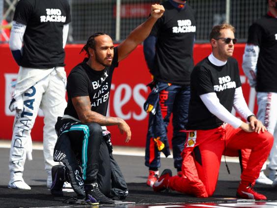 Lewis Hamilton underwent diversity training in an effort to increase his understanding of racial equality (EPA)